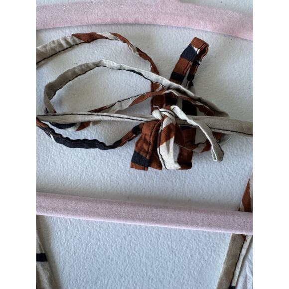 3 for $9 Made in Italy 100% Cotton Leaf Summer Dress/Coverup V Neck Ruffle - Picture 4 of 11